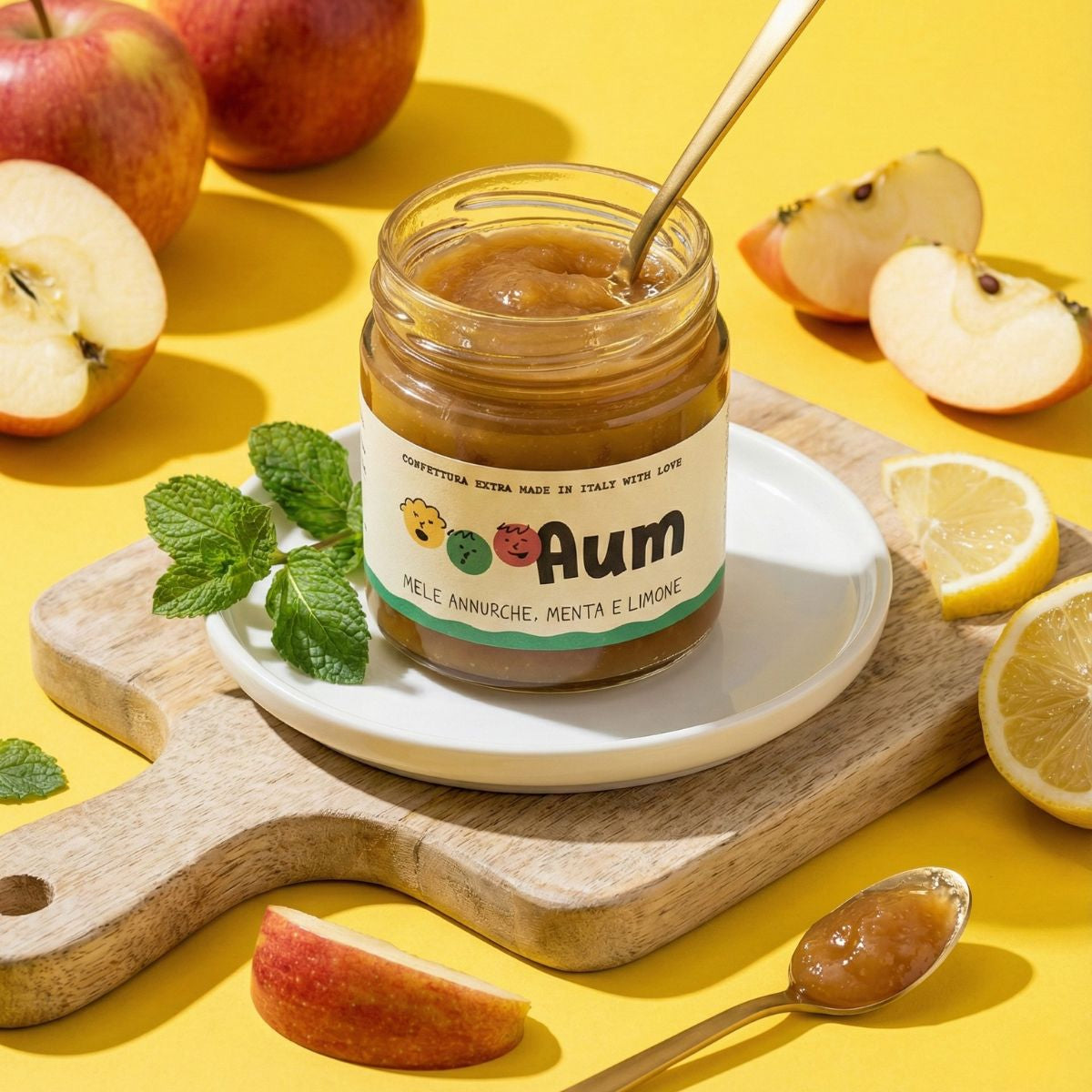 Confettura Extra di Mele Annurche, Menta e Limone - Aum