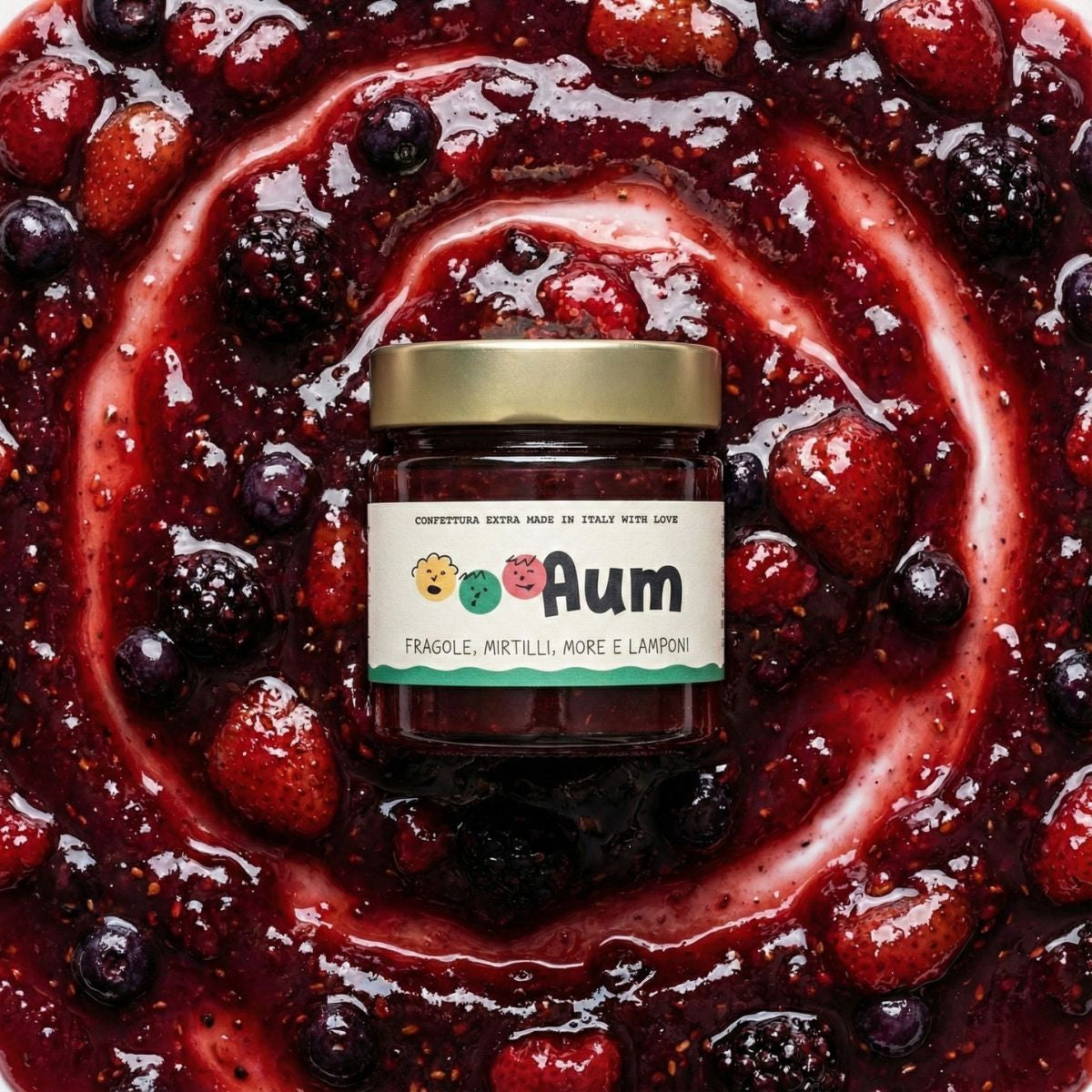 Confettura Extra ai Frutti di Bosco (Fragole, Mirtilli, More e Lamponi) - Aum